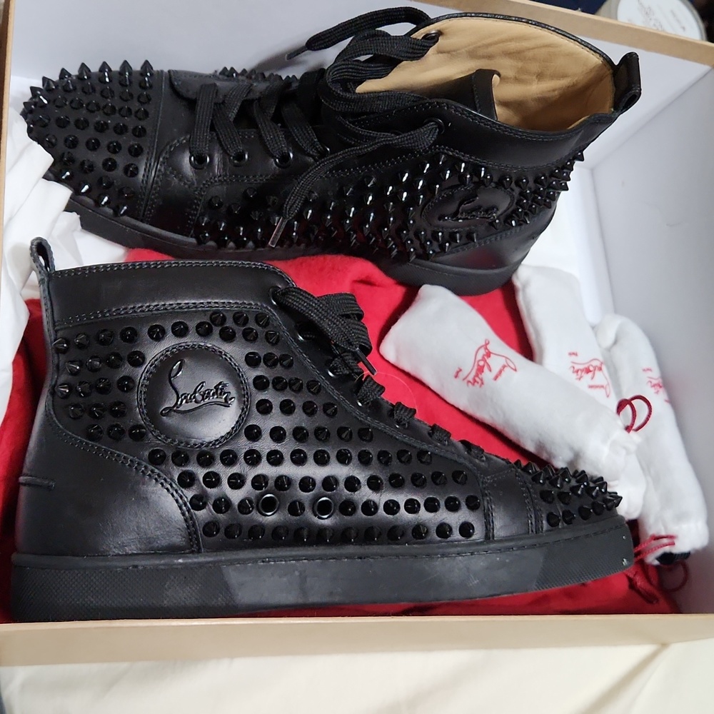 Christian Louboutin Louis Flat Calf/Spikes